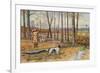 Sportsman with His English Setters Hunting Woodcock, Circa 1900-null-Framed Giclee Print