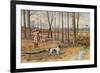 Sportsman with His English Setters Hunting Woodcock, Circa 1900-null-Framed Giclee Print