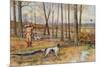 Sportsman with His English Setters Hunting Woodcock, Circa 1900-null-Mounted Giclee Print