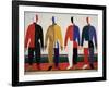 Sportsmen. 1928-32-Kasimir Malewitsch-Framed Giclee Print