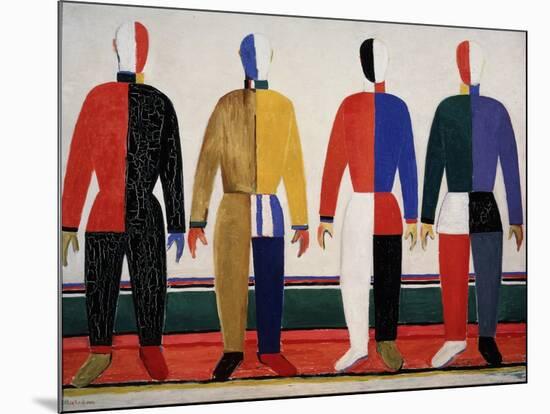 Sportsmen. 1928-32-Kasimir Malewitsch-Mounted Giclee Print