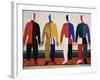 Sportsmen. 1928-32-Kasimir Malewitsch-Framed Giclee Print