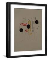 Sportsmen, Figurine for the Opera Victory over the Sun by A. Kruchenykh, 1920-1921-El Lissitzky-Framed Giclee Print