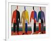 Sportsmen, or Suprematism in Sportsmen's Contours, 1928-32-Kasimir Malevich-Framed Giclee Print