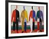 Sportsmen, or Suprematism in Sportsmen's Contours, 1928-32-Kasimir Malevich-Framed Giclee Print