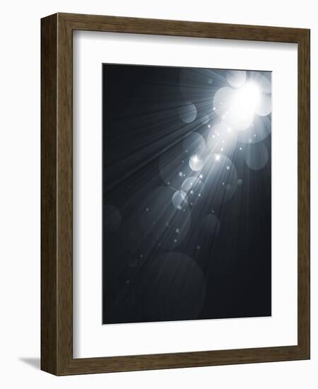 Spotlight Black And White Lighting Equipment-molodec-Framed Art Print