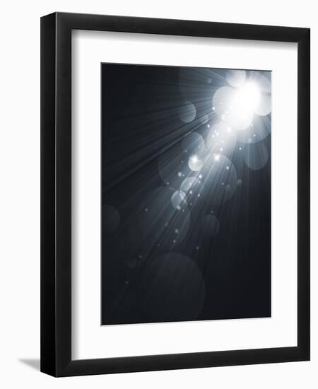 Spotlight Black And White Lighting Equipment-molodec-Framed Art Print