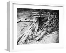 Spotsylvania, VA, Dead Confederate Soldier, Civil War-Lantern Press-Framed Art Print