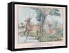 Spotted Axis Deer-T. W. Strong-Framed Stretched Canvas