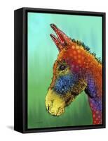 Spotted Donkey 1-Marlene Watson-Framed Stretched Canvas
