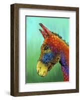 Spotted Donkey 1-Marlene Watson-Framed Giclee Print