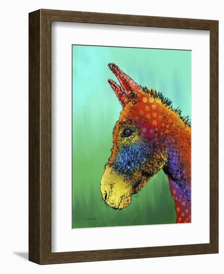 Spotted Donkey 1-Marlene Watson-Framed Giclee Print