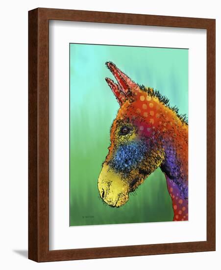 Spotted Donkey 1-Marlene Watson-Framed Giclee Print