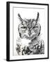 Spotted Eagle Owl, Kgalagadi Transfrontier Park, South Africa-James Hager-Framed Photographic Print