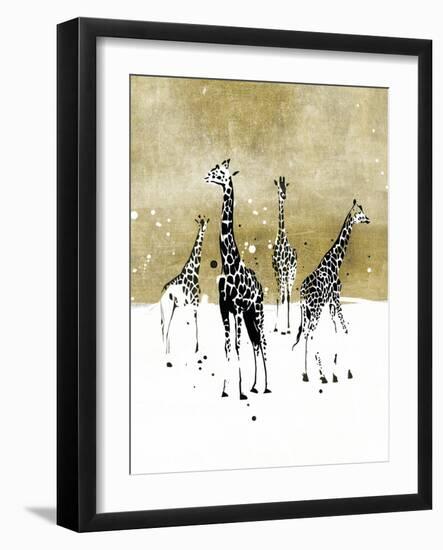 Spotted Giraffe I-Annie Warren-Framed Art Print