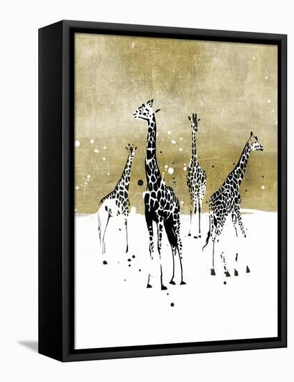 Spotted Giraffe I-Annie Warren-Framed Stretched Canvas