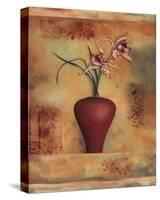 Spotted Orchid in Vase-Louise Montillio-Stretched Canvas