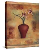 Spotted Orchid in Vase-Louise Montillio-Stretched Canvas