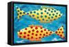 Spotty Fish, 1998-Julie Nicholls-Framed Stretched Canvas