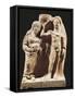 Spouses Bidders, Votive Terracotta Statue Unearthed in Territory of Ancient Capua, Campania, Italy-null-Framed Stretched Canvas