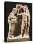 Spouses Bidders, Votive Terracotta Statue Unearthed in Territory of Ancient Capua, Campania, Italy-null-Stretched Canvas