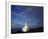 Spouting Horn with Rainbow, Po'Ipu, Kauai, Hawaii, USA-Rolf Nussbaumer-Framed Photographic Print