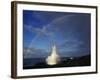 Spouting Horn with Rainbow, Po'Ipu, Kauai, Hawaii, USA-Rolf Nussbaumer-Framed Photographic Print