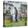 Sprats Alive O!, Cries of London, C1840-TH Jones-Stretched Canvas