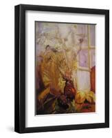 Spray in a Vase, Tuscany Window-John Erskine-Framed Giclee Print