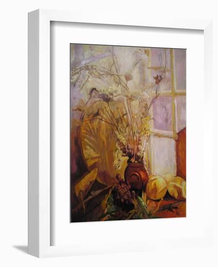 Spray in a Vase, Tuscany Window-John Erskine-Framed Giclee Print