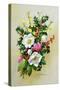 Spray of Dogrose, Holly, Mistletoe and Larkspur-Albert Williams-Stretched Canvas