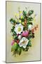 Spray of Dogrose, Holly, Mistletoe and Larkspur-Albert Williams-Mounted Giclee Print