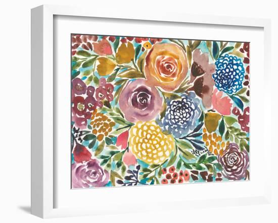 Spray of Flowers-Cheryl Warrick-Framed Art Print