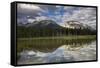 Spray Valley Lake Reflection, Alberta, Calgary, Canada, Canmore, Kananaskis-Howie Garber-Framed Stretched Canvas