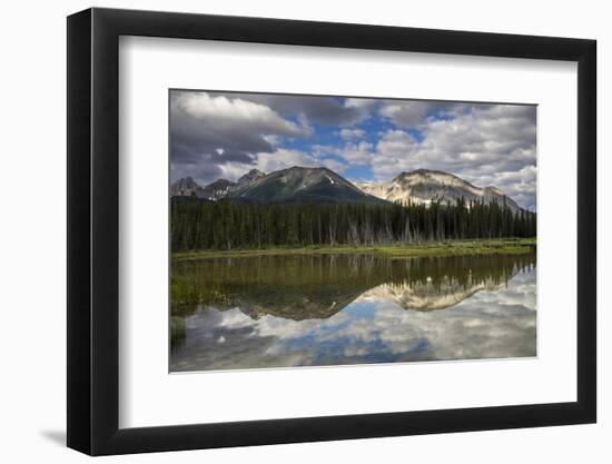 Spray Valley Lake Reflection, Alberta, Calgary, Canada, Canmore, Kananaskis-Howie Garber-Framed Photographic Print