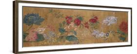 Sprays of Blossoming Prunus, Chrysanthemums, Peonies, Hydrangea, Lotus, Further Flowers and Foliage-Jiang Tingzi (After)-Framed Premium Giclee Print