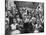 Spreanza Family Gathering around a Television in a Supermarket to Watch Jill Corey Perform-null-Mounted Photographic Print