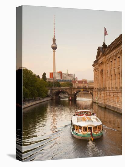 Spree River by Museum Island, Berlin, Germany-Jon Arnold-Stretched Canvas