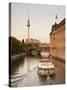 Spree River by Museum Island, Berlin, Germany-Jon Arnold-Stretched Canvas