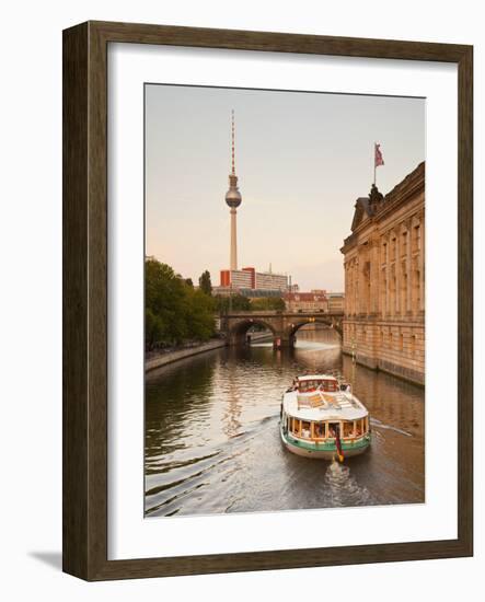 Spree River by Museum Island, Berlin, Germany-Jon Arnold-Framed Photographic Print