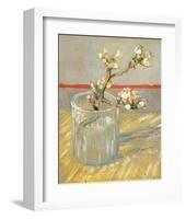 Sprig of Flowering Almond in a Glass, 1888-Vincent van Gogh-Framed Art Print