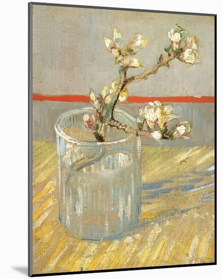 Sprig of Flowering Almond in a Glass, 1888-Vincent van Gogh-Mounted Art Print