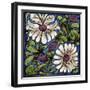 Sprig of Flowers, 1880-1890 (Earthenware with Painted Transfer over Slip)-William de Morgan-Framed Giclee Print