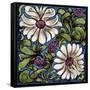 Sprig of Flowers, 1880-1890 (Earthenware with Painted Transfer over Slip)-William de Morgan-Framed Stretched Canvas