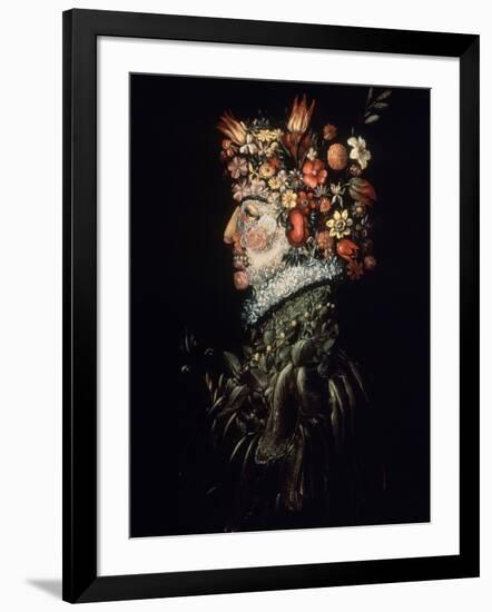 Spring, 1570-1575-Giuseppe Arcimboldo-Framed Giclee Print