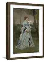 Spring, 1877 (Oil on Canvas)-Alfred Emile Stevens-Framed Giclee Print