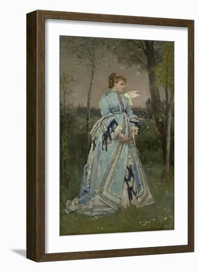 Spring, 1877 (Oil on Canvas)-Alfred Emile Stevens-Framed Giclee Print