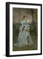 Spring, 1877 (Oil on Canvas)-Alfred Emile Stevens-Framed Giclee Print