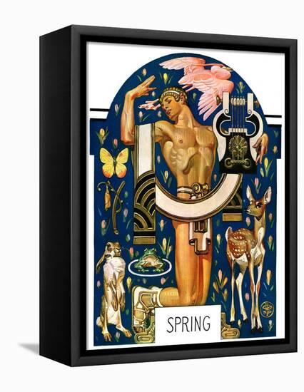 "Spring 1929,"March 30, 1929-Joseph Christian Leyendecker-Framed Stretched Canvas