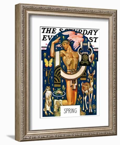 "Spring 1929," Saturday Evening Post Cover, March 30, 1929-Joseph Christian Leyendecker-Framed Giclee Print